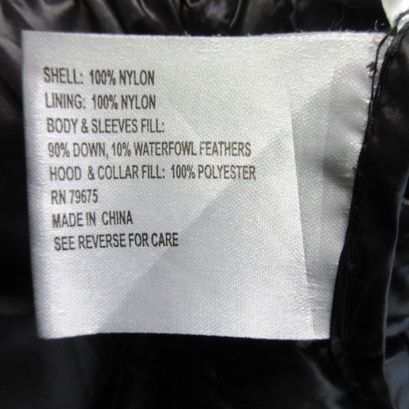 Michael Kors Packable Down Fill Puffer Hooded Jacket Women M Black Winter 354 - Picture 5 of 10